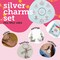 Incraftables 166pcs Silver Charms Set for Jewelry Making. Bulk DIY Necklace, Bracelet, Bangle & Keychain Making Kit w/ 120pcs Antique Charms (Small & Large), 20pcs Word Charms & 26pcs A-Z Letter Charm
